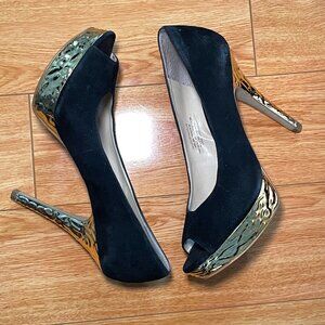 Enzo Angiolini Black Leather Heels